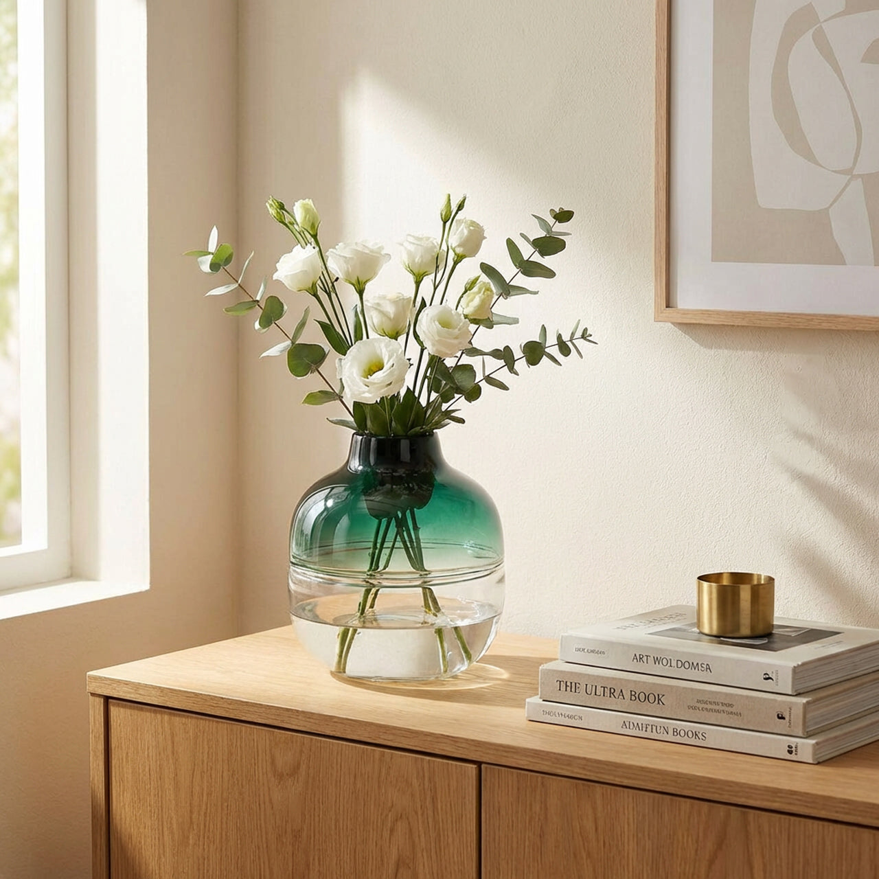 Vaso orcio bicolor h.22 Vaso vetro