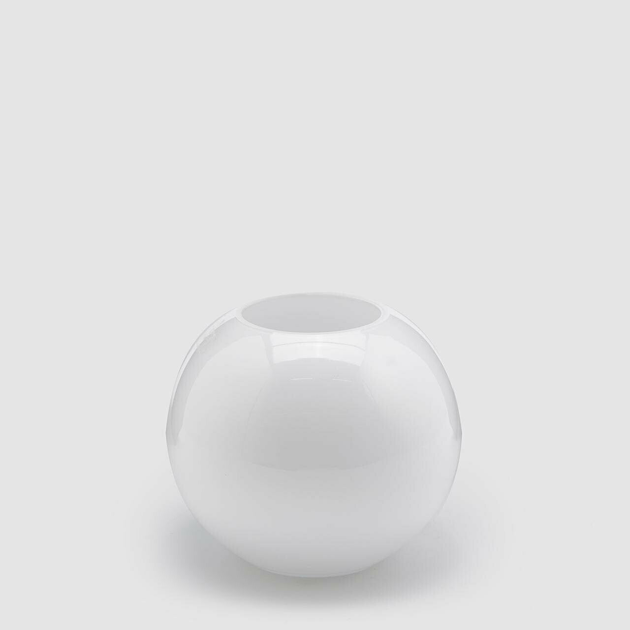 Vaso sfera molato bianco h.16