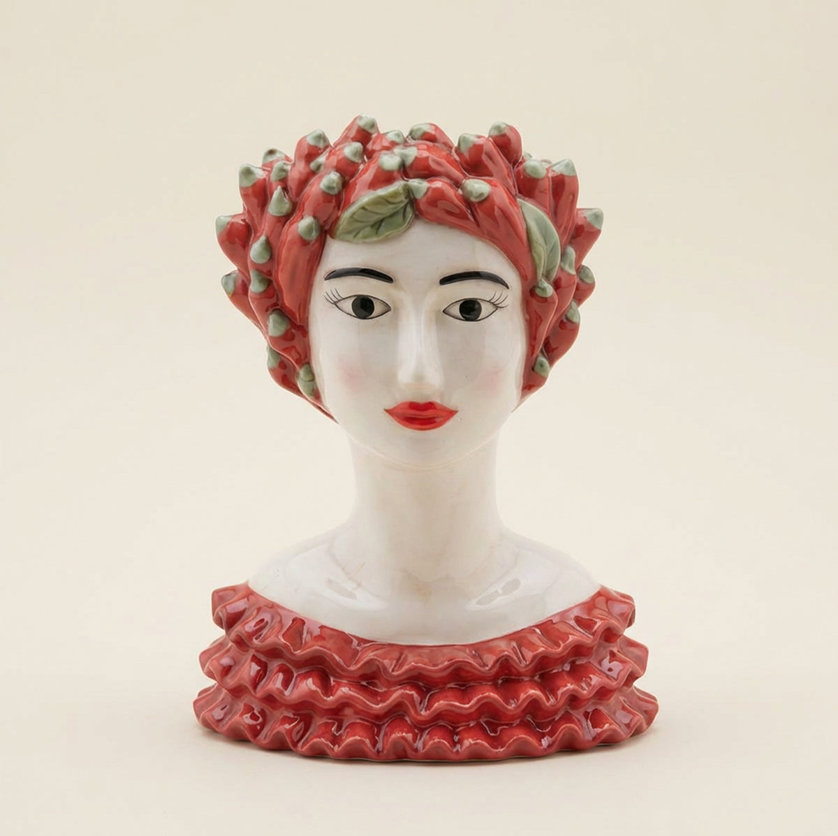 Vaso faccia peperoncini h.34