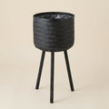 Portavaso bamboo con piedi nero h.76 Vasi e portavasi