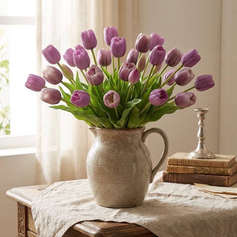 Mazzo tulipani real touch h.40 Piante e fiori artificiali