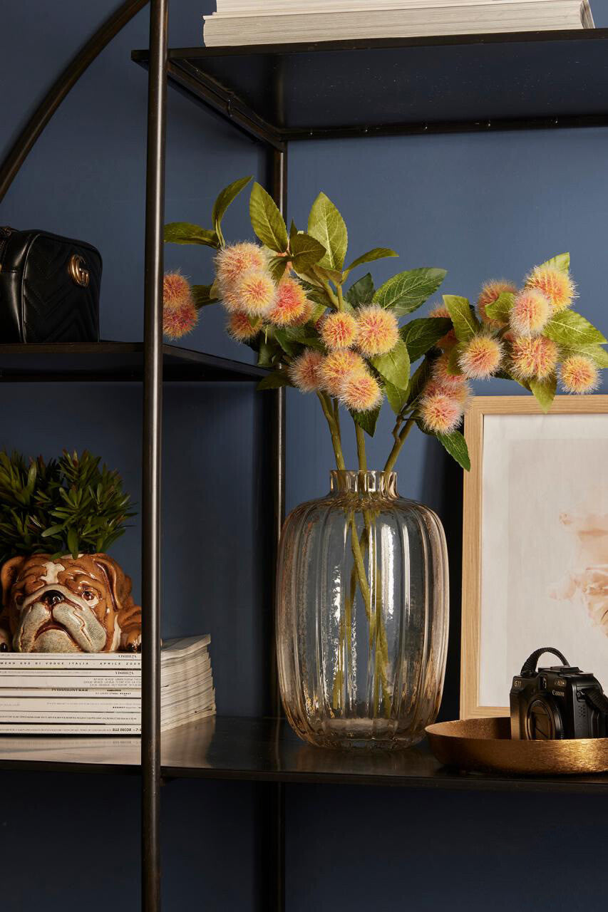 Vaso rotondo righe h.25 Vaso vetro