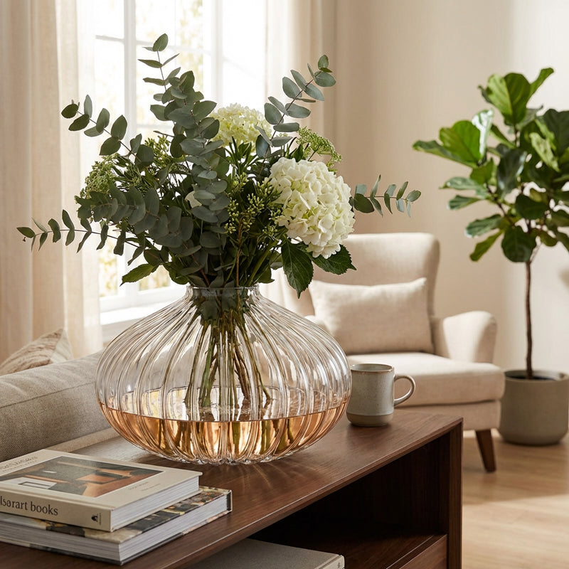 Vaso righe Vaso vetro