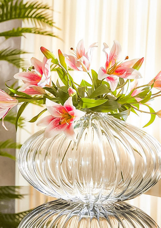 Vaso righe Vaso vetro