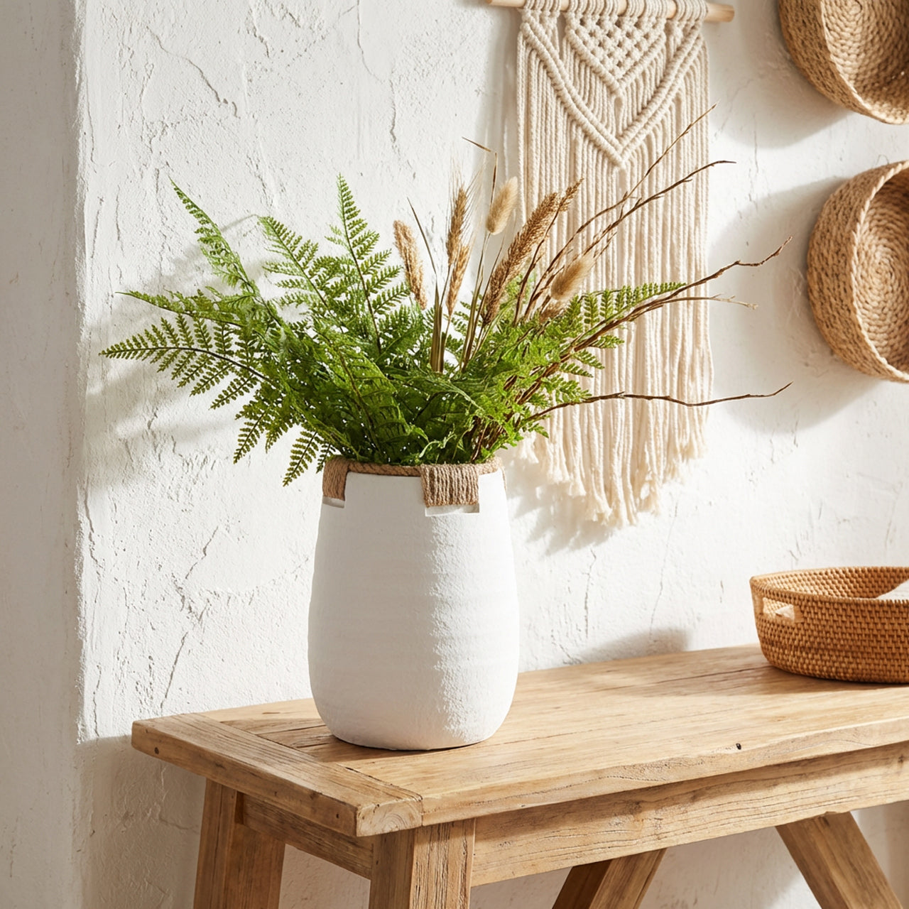 Vaso terracotta corde