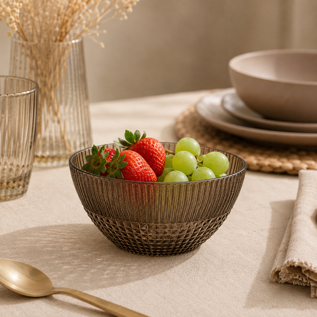 Coppetta Frutta Chic & Zen Cipria in Acrilico – Ø 12,5 x H 6,5 cm Wood