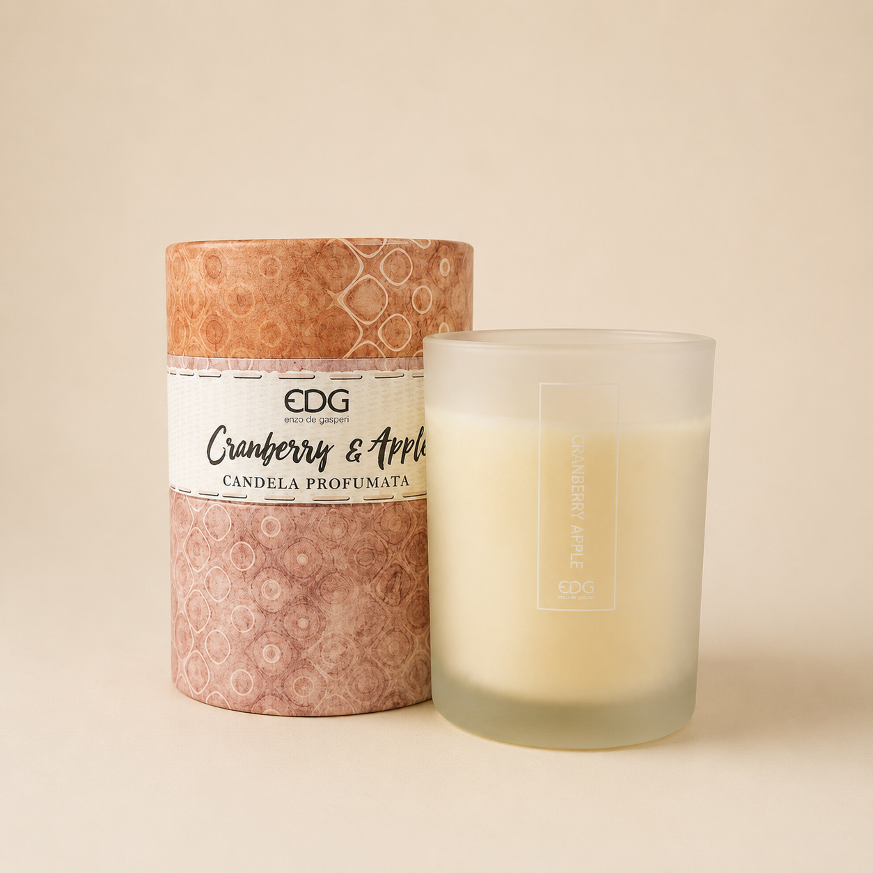 Candela vetro Cranberry & Apple