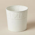 Vaso latta cuore bianco Vasi e portavasi