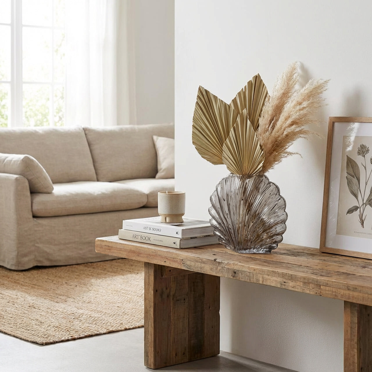 Vaso conchiglia h.25 Vaso vetro