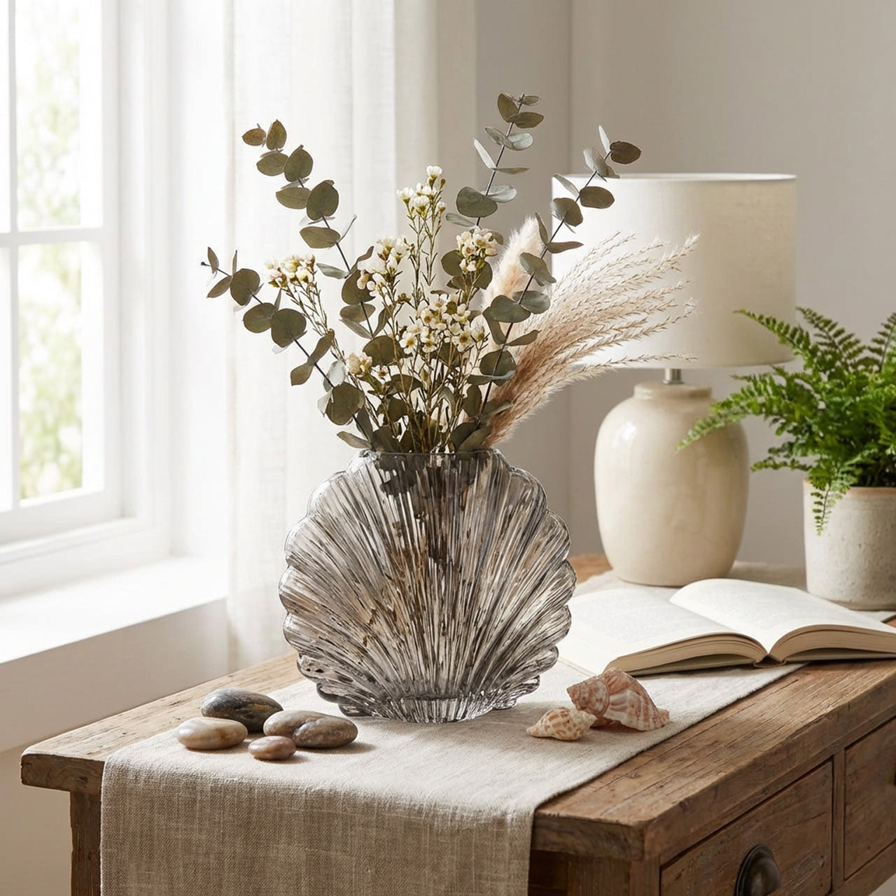 Vaso conchiglia h.20 Vaso vetro