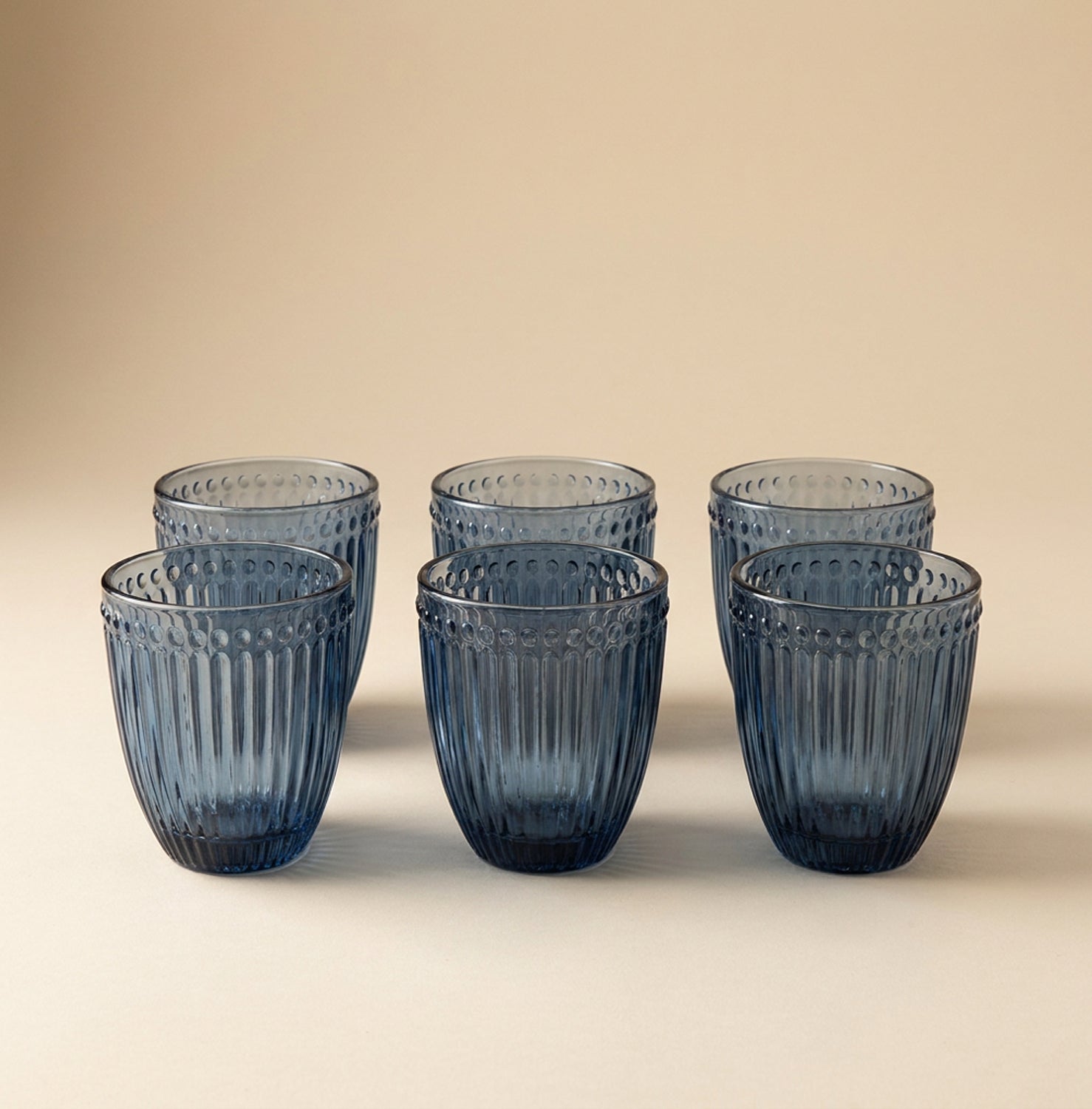 Set 6 bicchieri Alice blu intenso