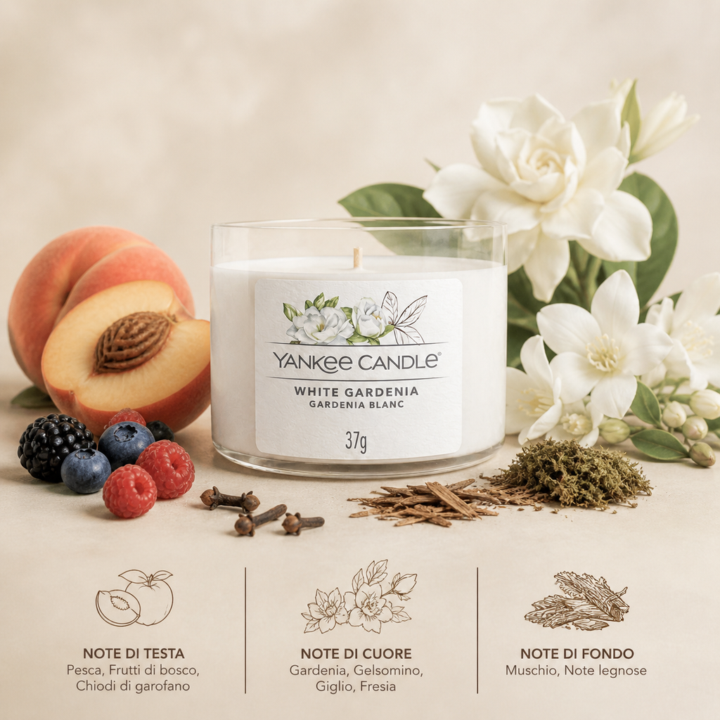 Yankee Candle candela mini White Gardenia