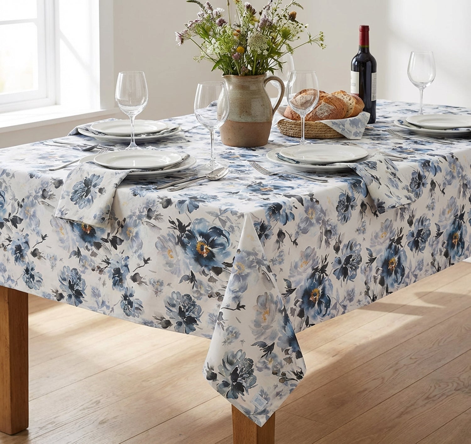 Tovaglia Demetra fiorita 140x180cm