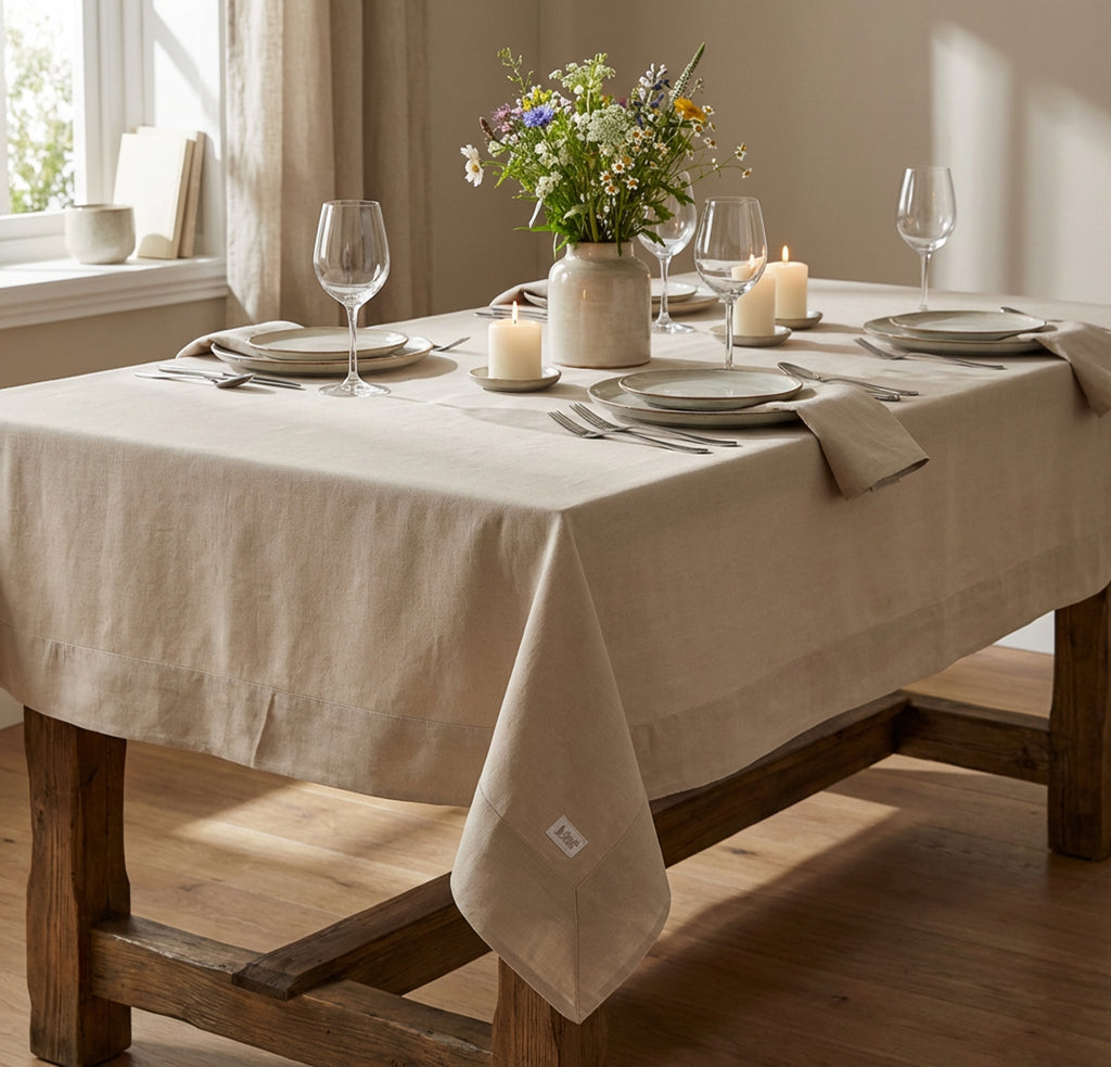 Tovaglia Demetra beige 140x240cm