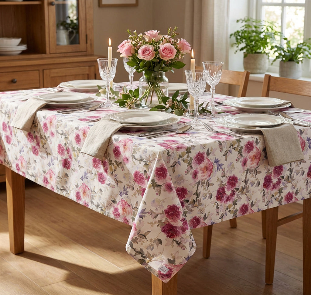 Tovaglia Demetra fiorita 140x180cm