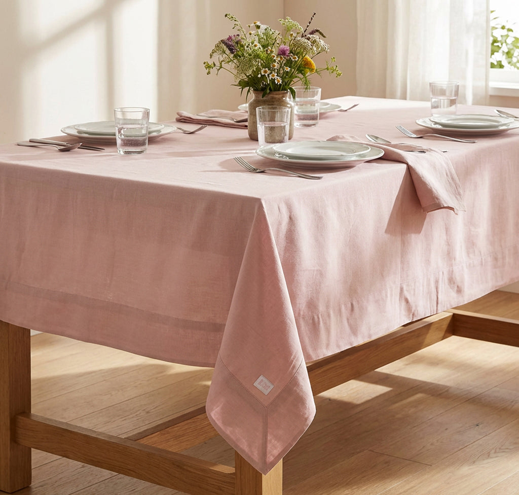 Tovaglia Demetra rosa 140x240cm