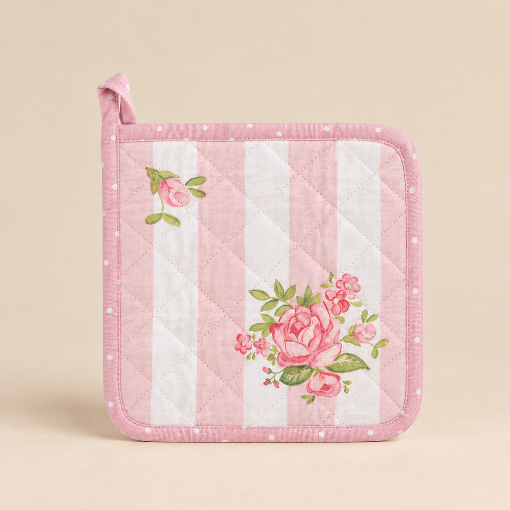 Presina Sweet Roses Double Face in Cotone 16 x 16 cm