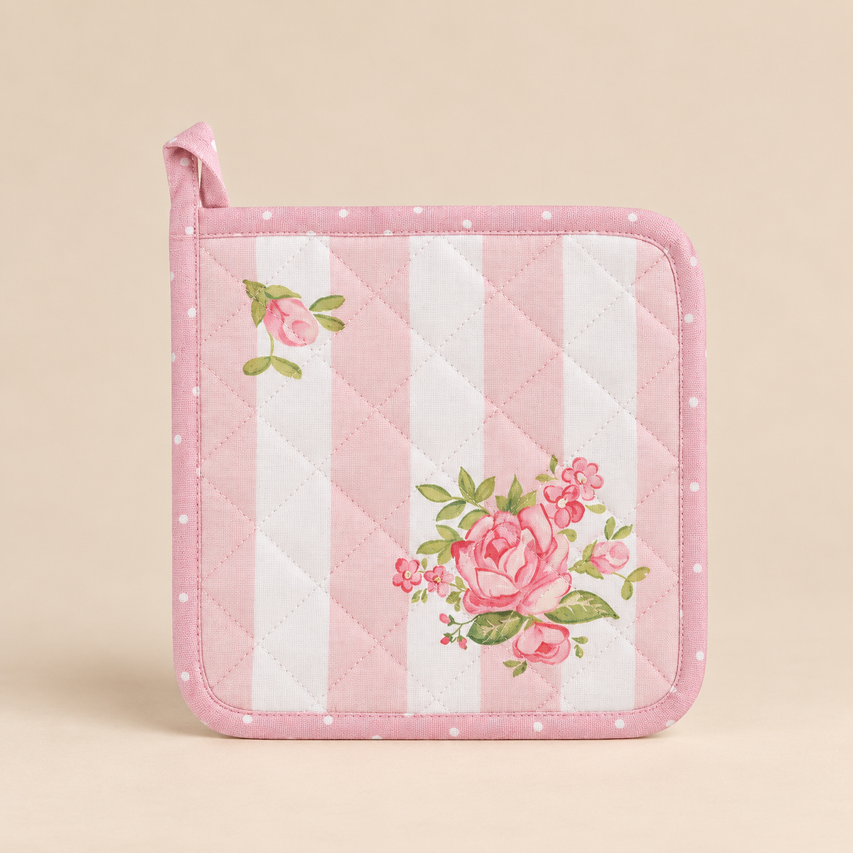Presina Sweet Roses Double Face in Cotone 16 x 16 cm