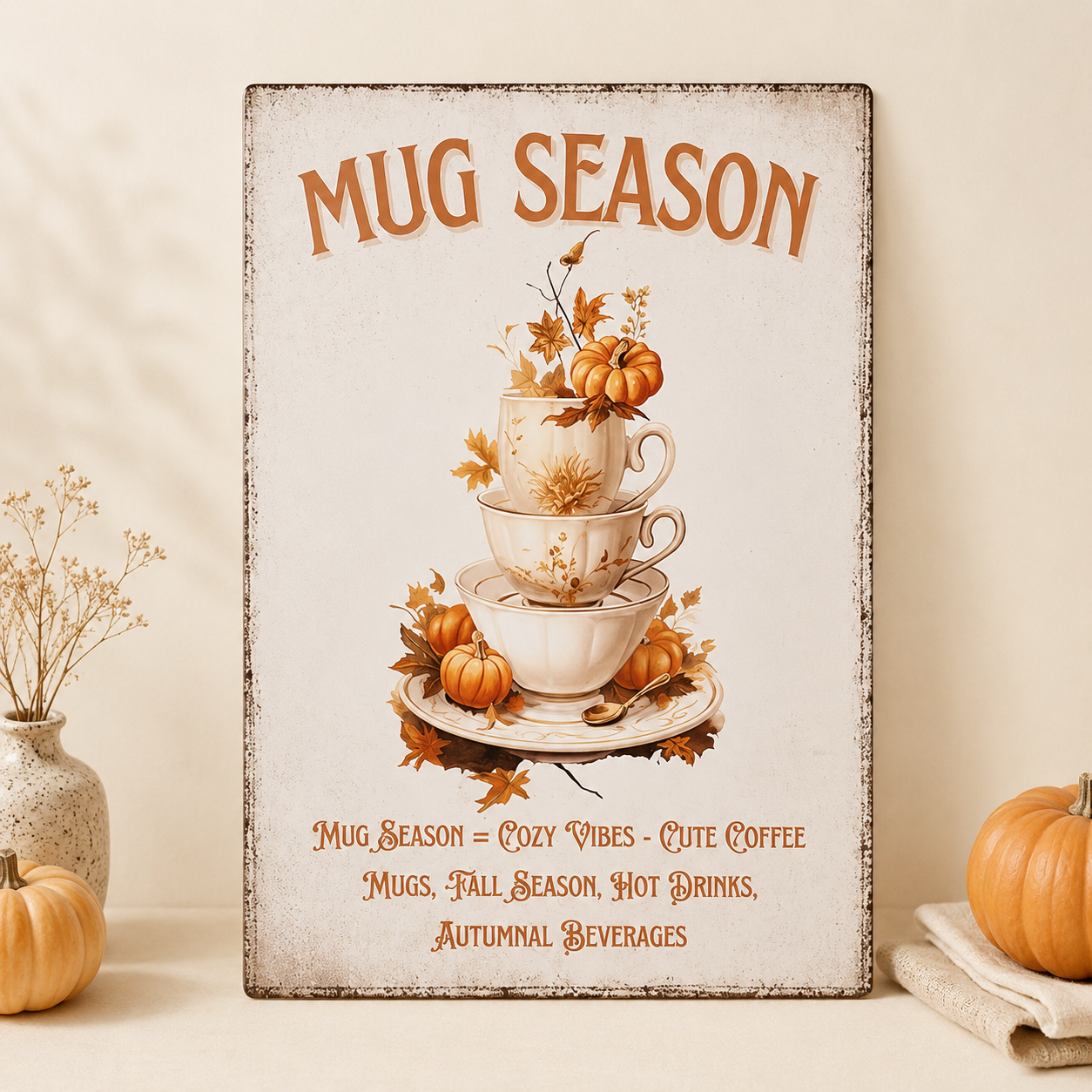 Quadro Mug Season – Giardino d'Autunno – 35,5 x 51 cm