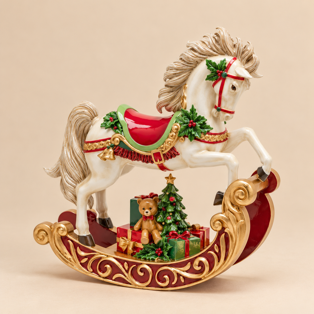 Cavallo a Dondolo Natalizio EDG 37cm