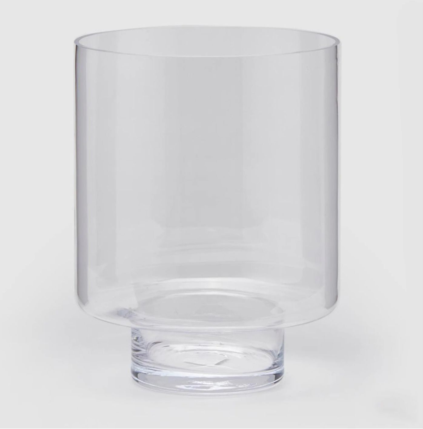 Vaso/portacandela cilindro con base Vaso vetro