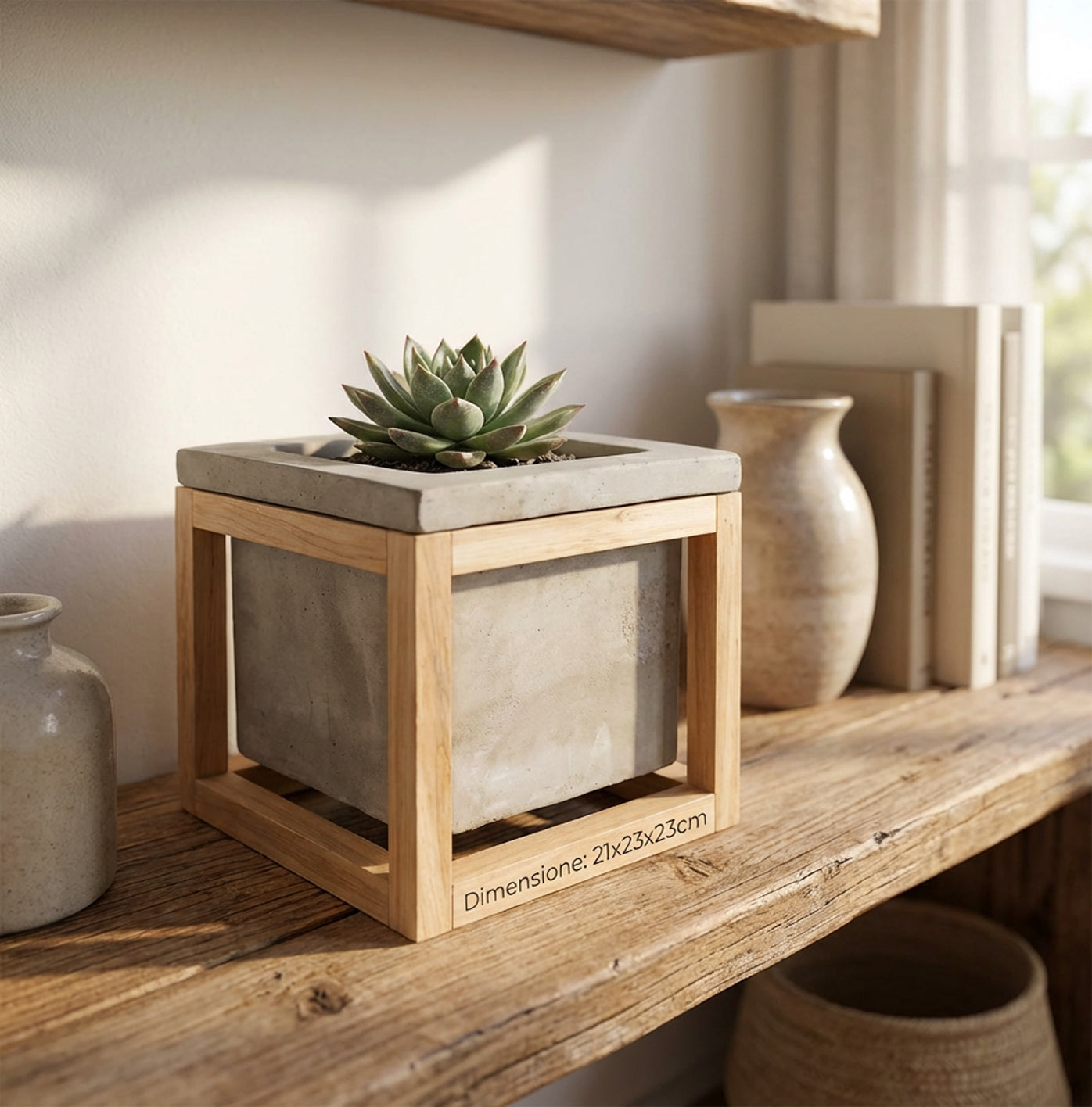 Vaso cubo con supporto h.17 Vasi & Portavasi