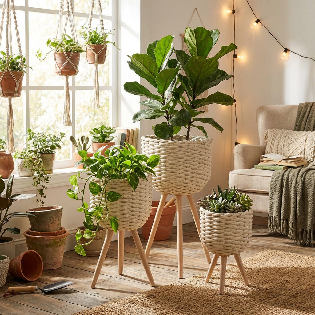 Portavaso con piedi h.33