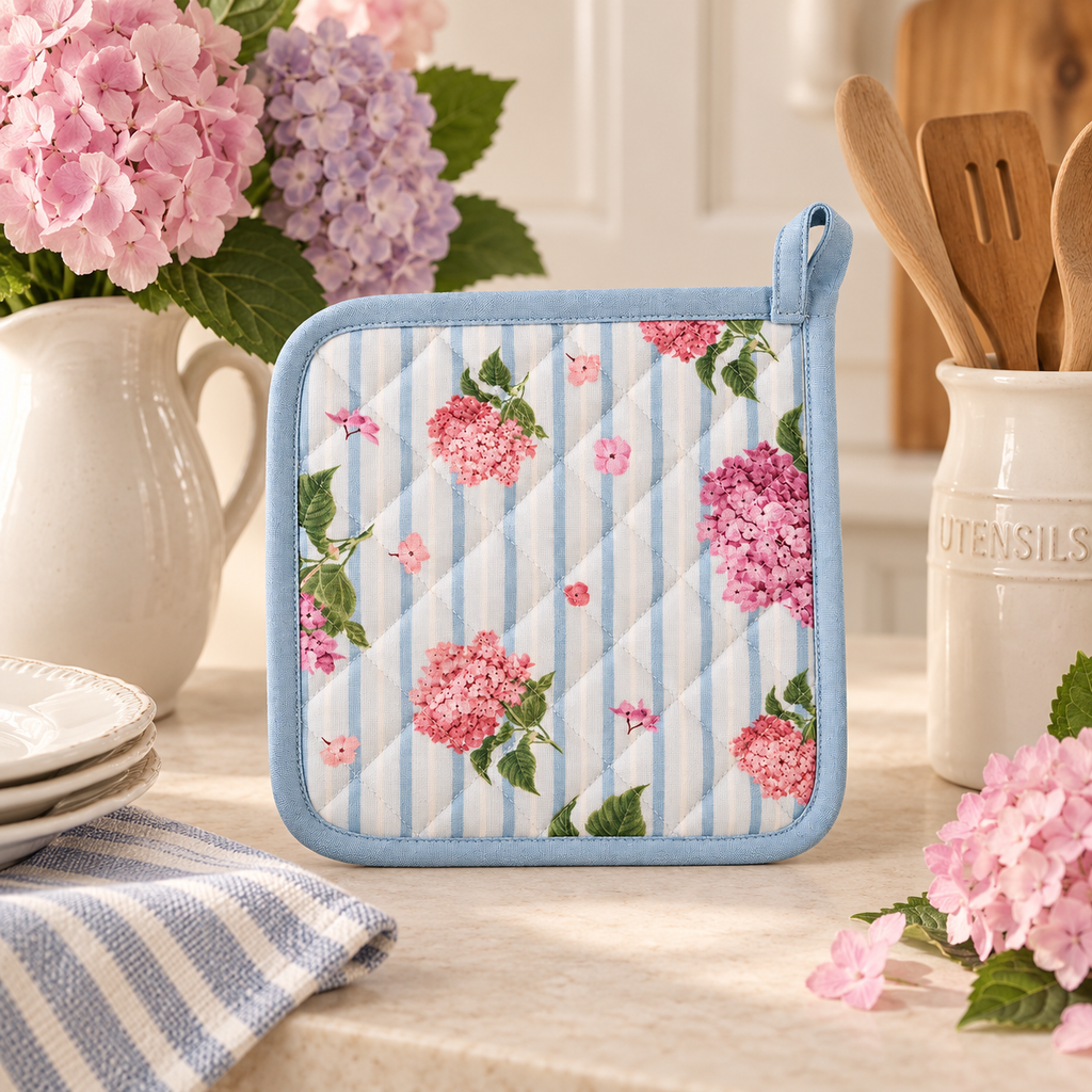 Presina Ortensie Double Face in Cotone 20 x 20 cm