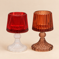 Portacandela Lampada in Vetro h.15 cm