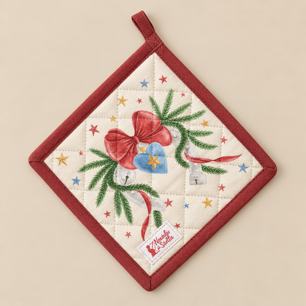 Presina Natalizia La Giostra di Amelie 18 x 18 cm Fiocco