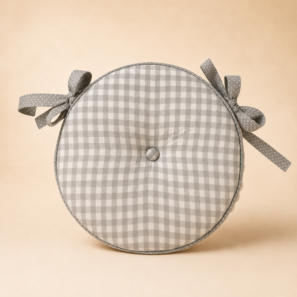 Cuscino sedia tondo Basic Heart grigio