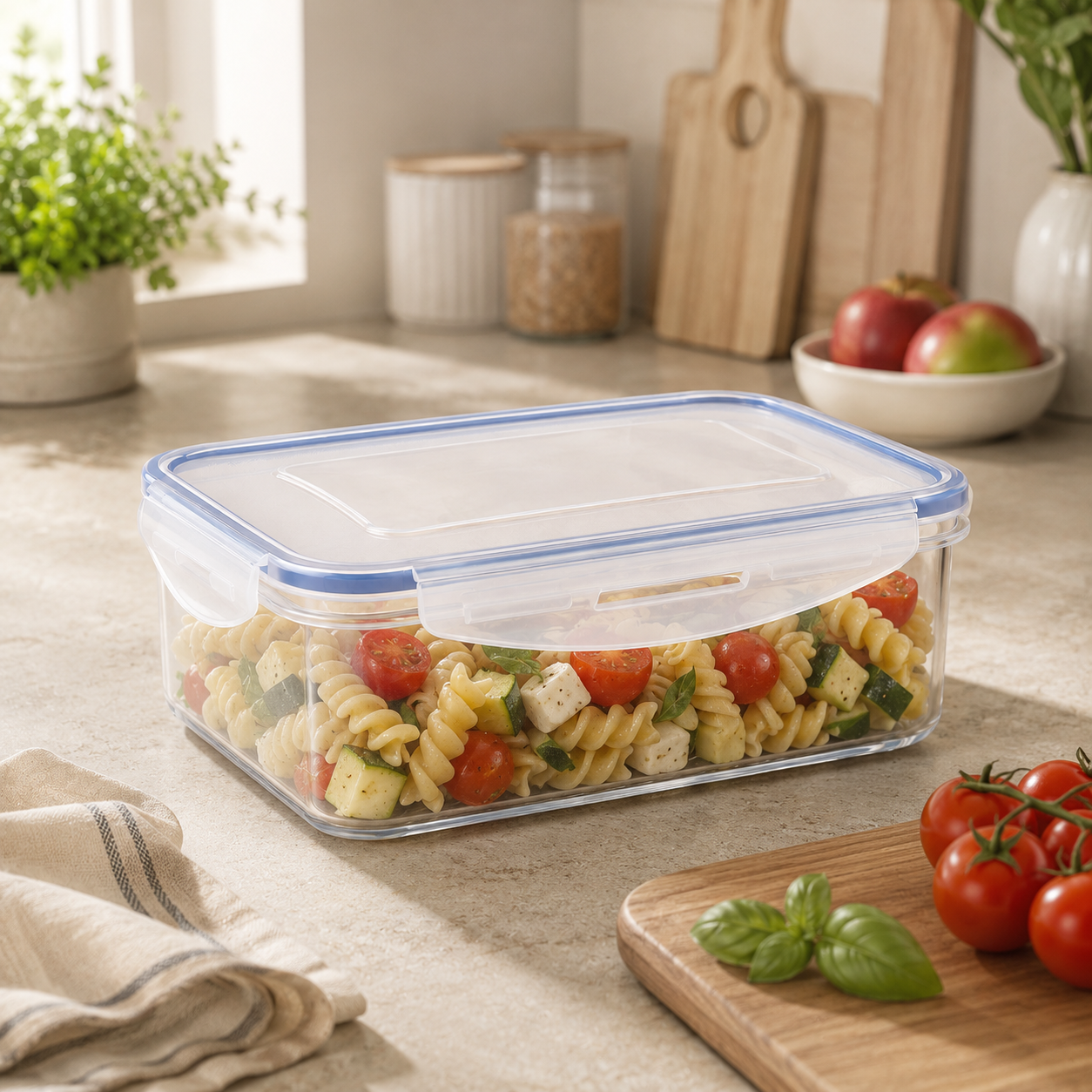 Contenitore Ermetico Rettangolare Fresh Box Trasparente – 1,5 L