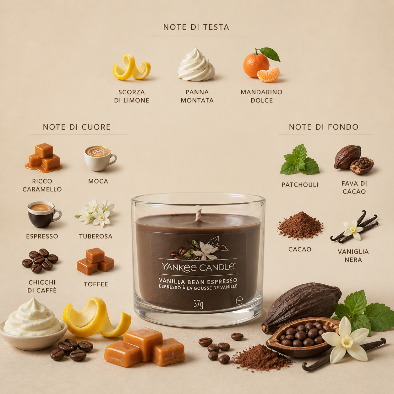 Yankee Candle candela mini Vanilla bean Espresso