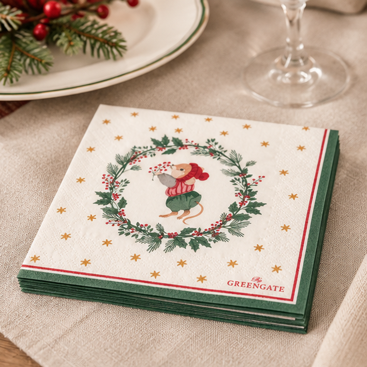 Tovaglioli di Carta Joanni GreenGate Bianchi Small – 20 Pezzi
