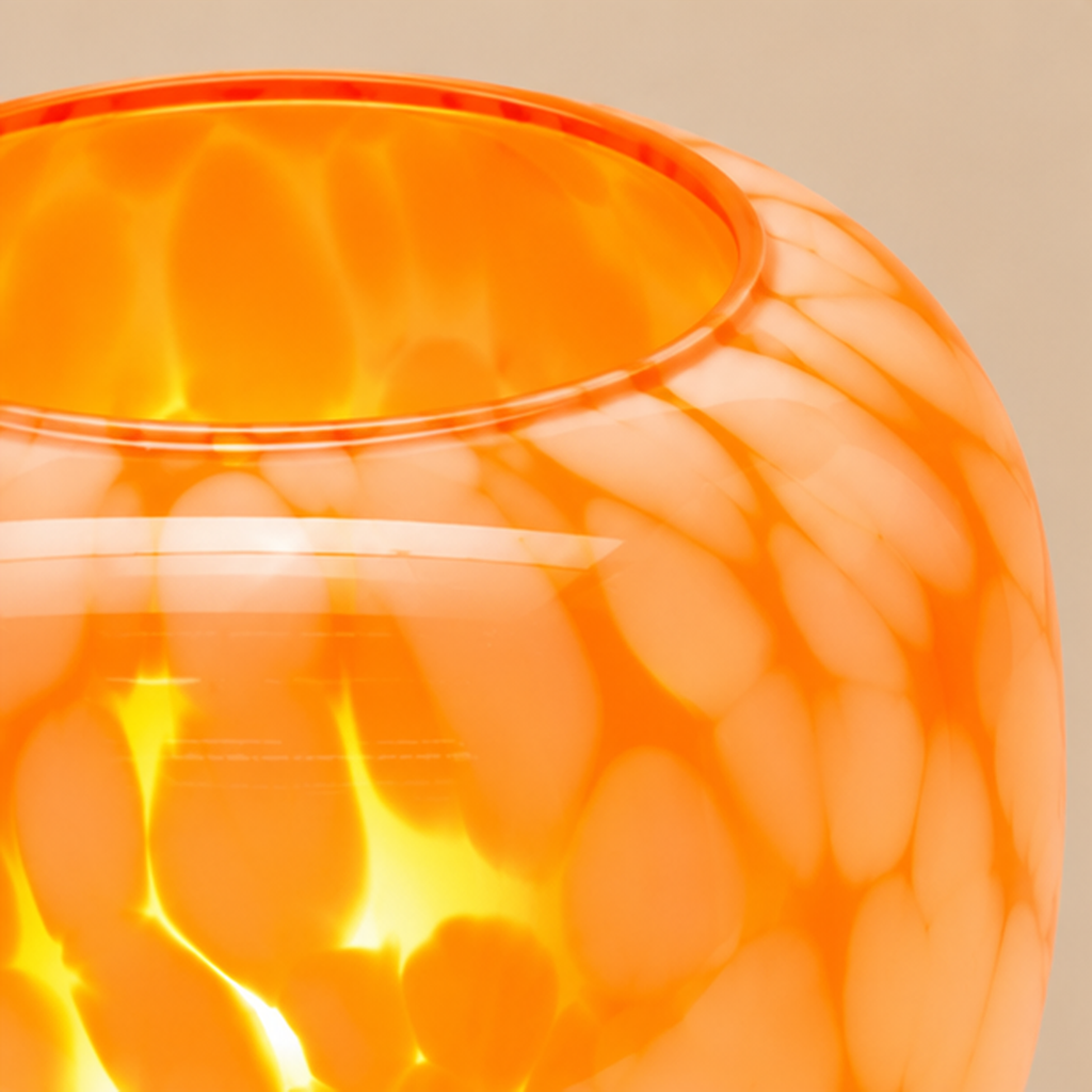 Lampada da Tavolo Joplin EDG in Vetro Ambrato H 14 cm