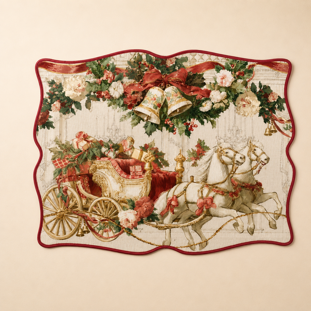 Tovaglietta Cerata Natalizia Calessi e Calessini Blanc Mariclò – 33 x 48 cm