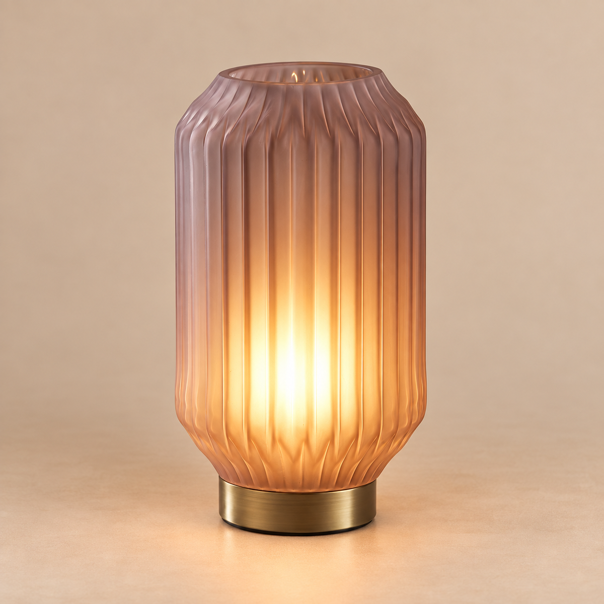 Lampada da Tavolo Bright Lamp Rosa Chiaro Ø 14 x H 26 cm – Vetro Modellato a Mano