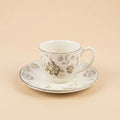 Set 2 tazzine caffè con piattino Wonderwall Taupe 90 ml