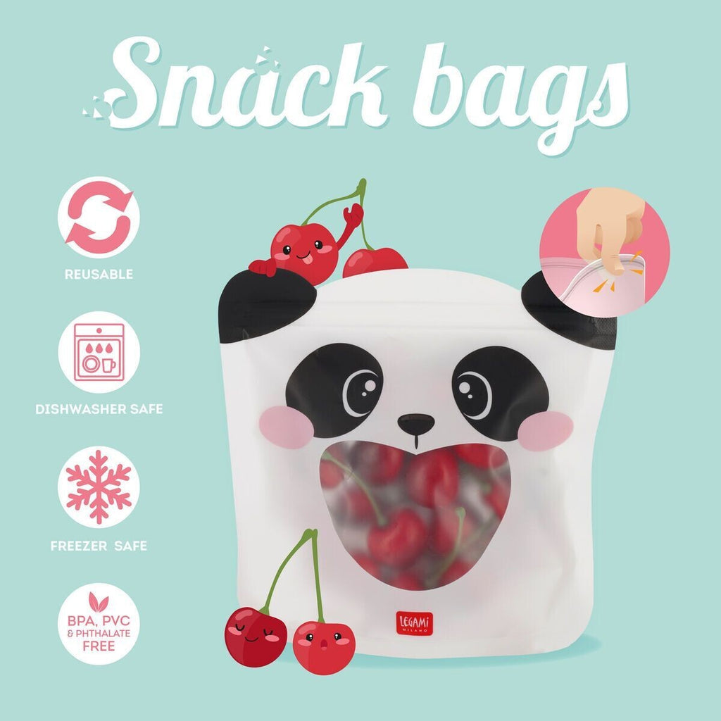 Set 3 Buste per Alimenti Panda - Legami