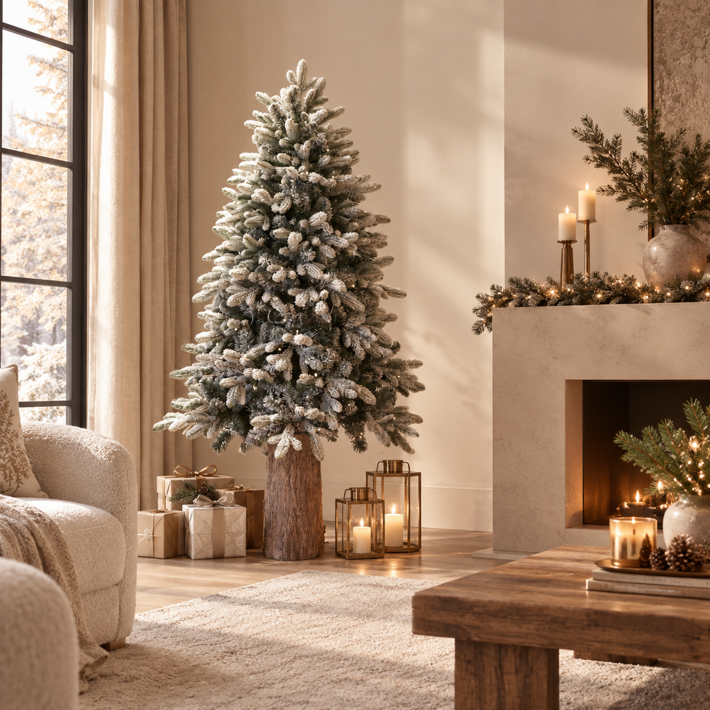 Albero di Natale innevato Merano EDG h.150cm