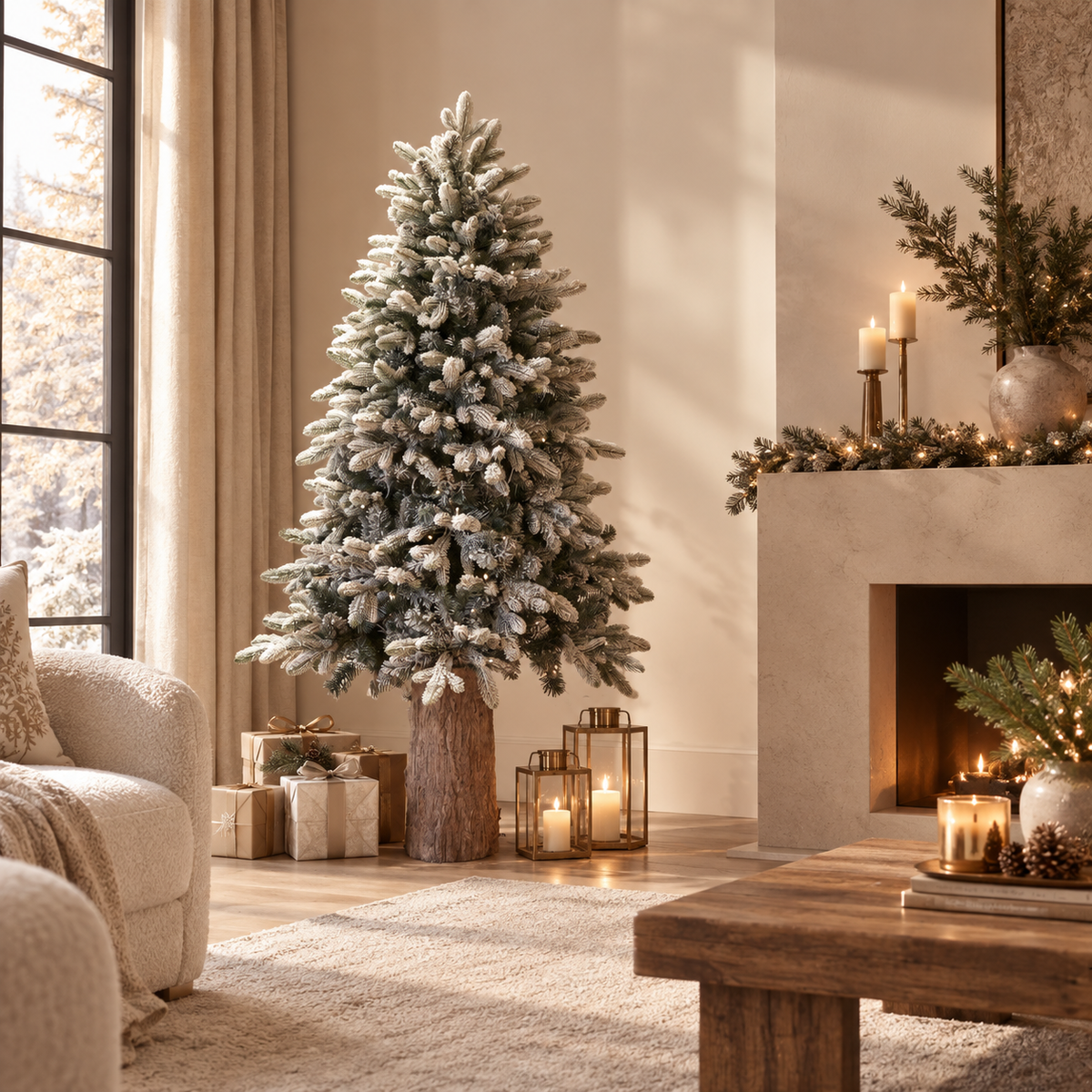 Albero di Natale innevato Merano EDG h.150cm