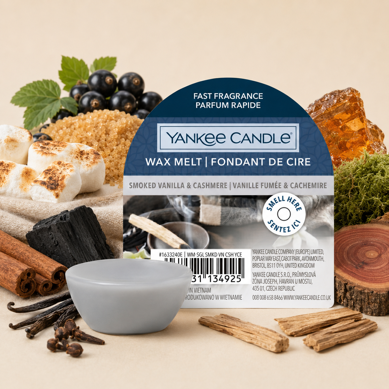Yankee Candle cera Smoked Vanilla & Cashmere