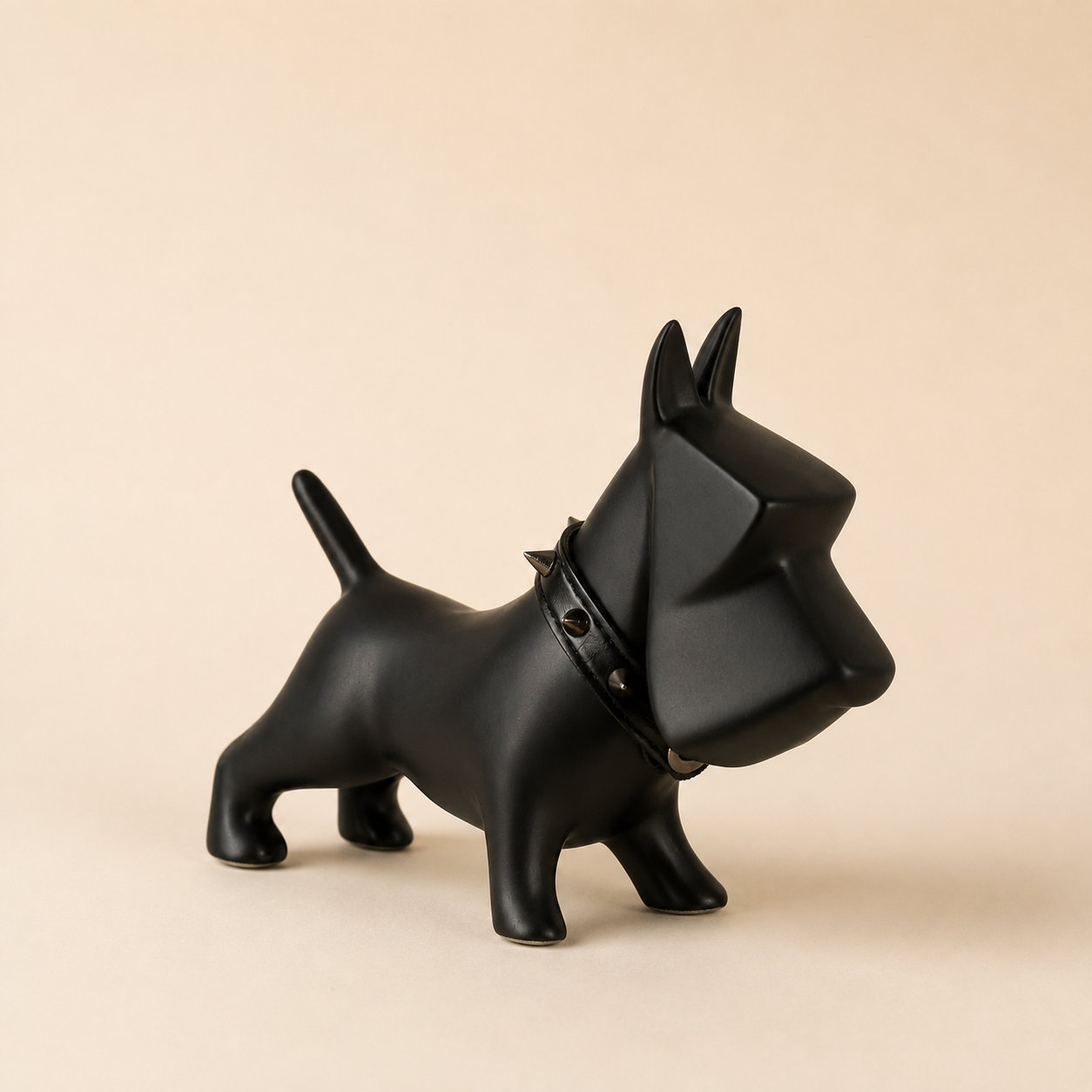 Decorazione Cane Nero in Ceramica