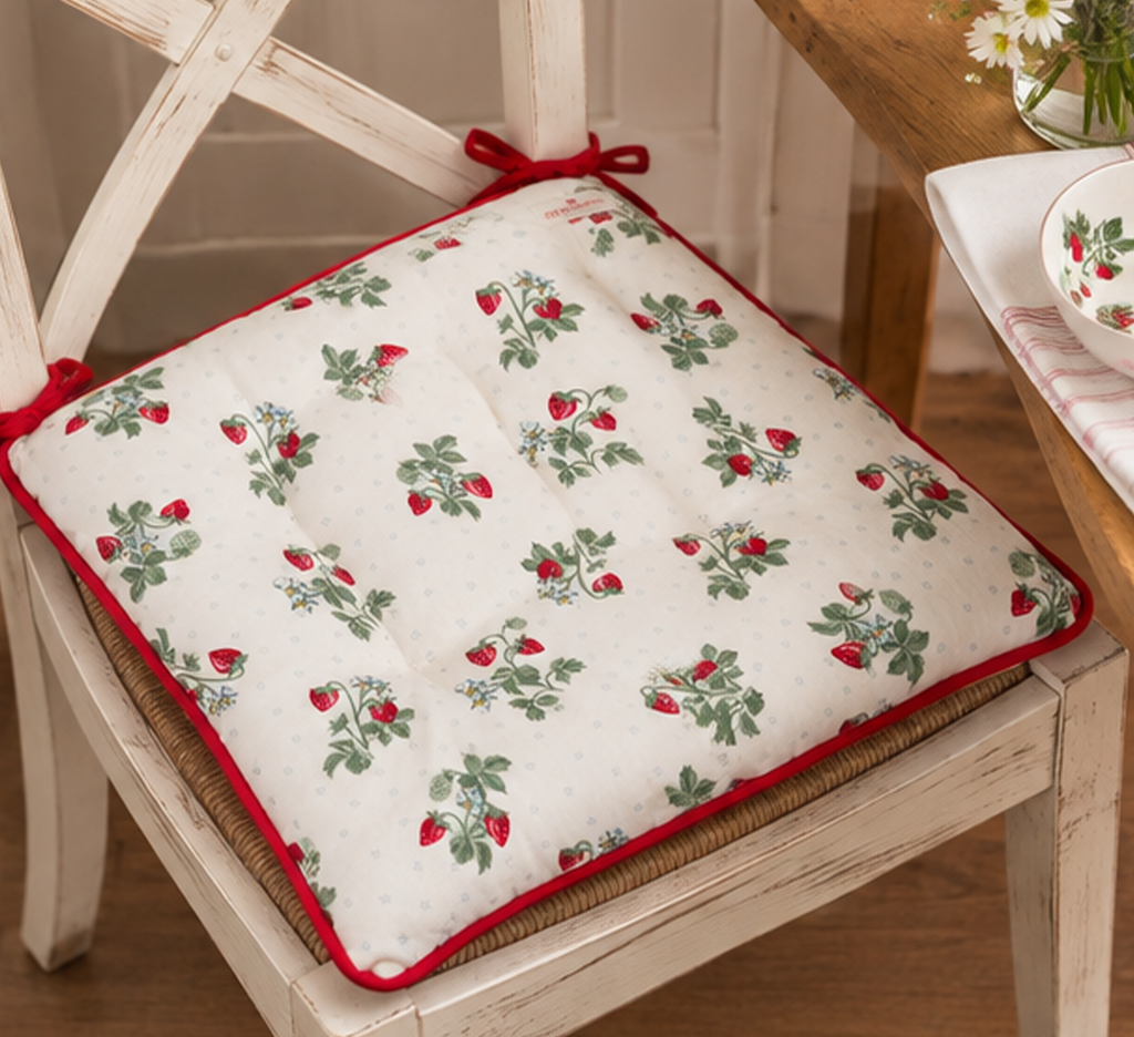 Cuscino Sedia Double Face Berry GreenGate Bianco