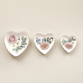Set 3 piattini cuore Botanical Decor