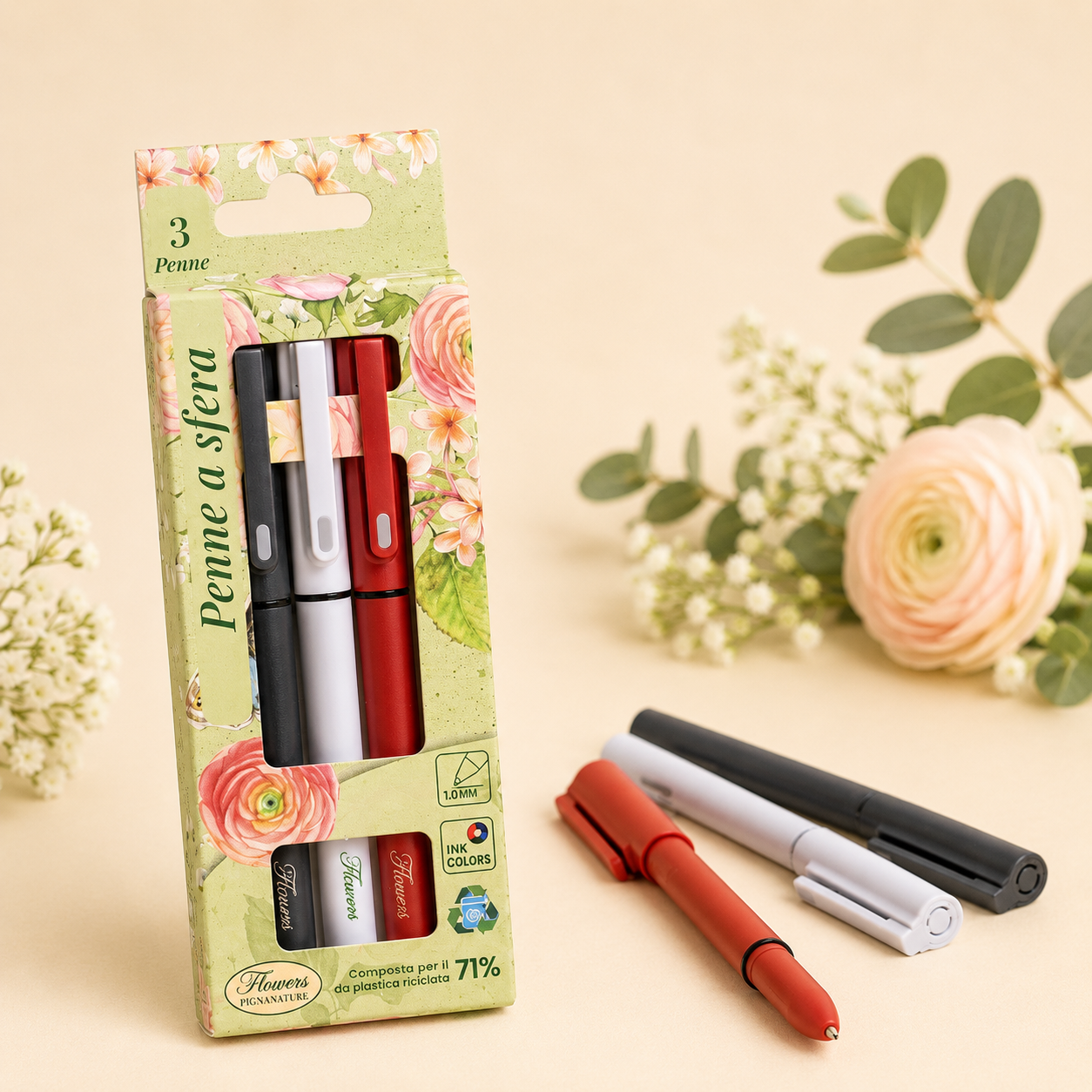 Set 3 penne Pigna Nature Flowers