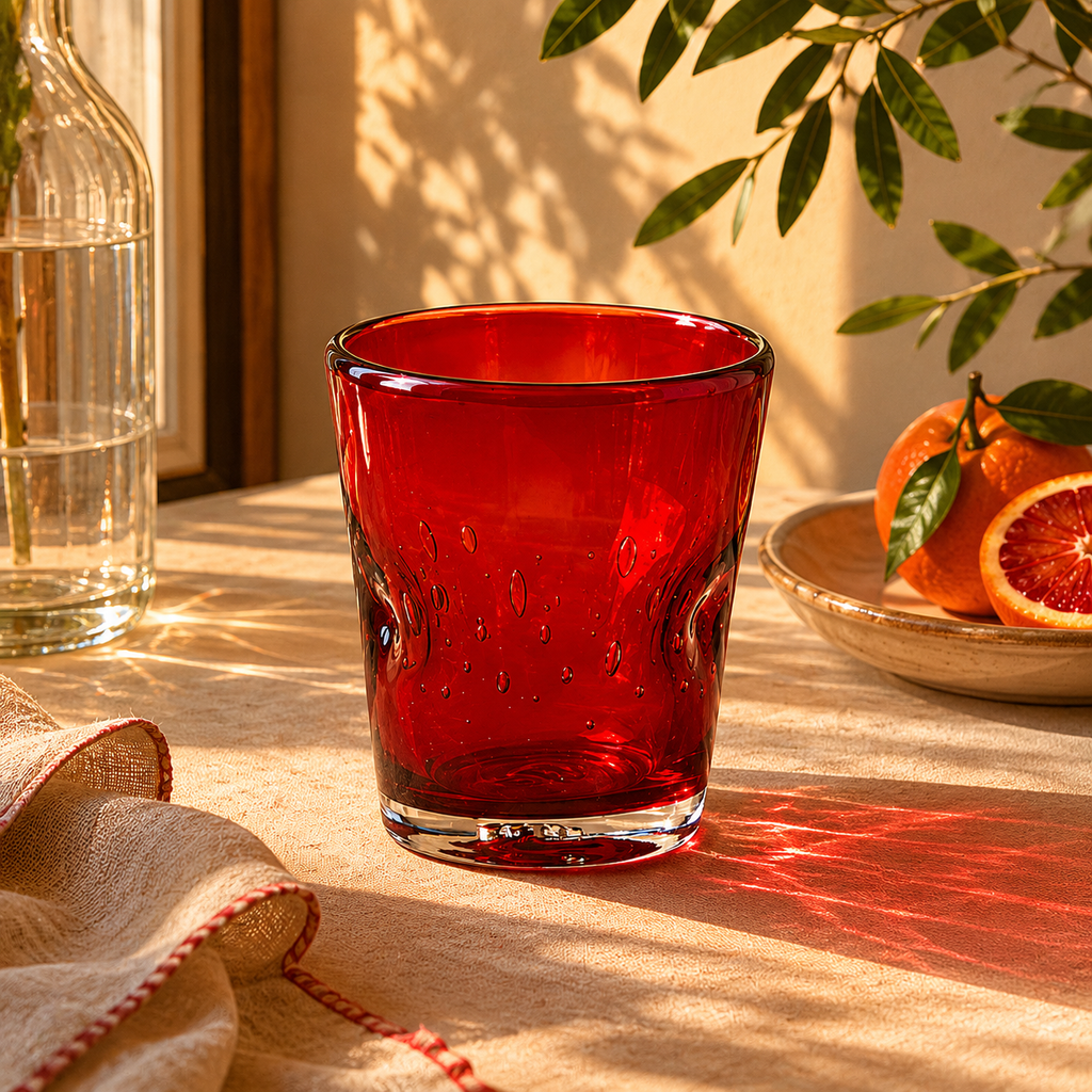 Bicchiere in vetro soffiato Memento Dune Glass Red