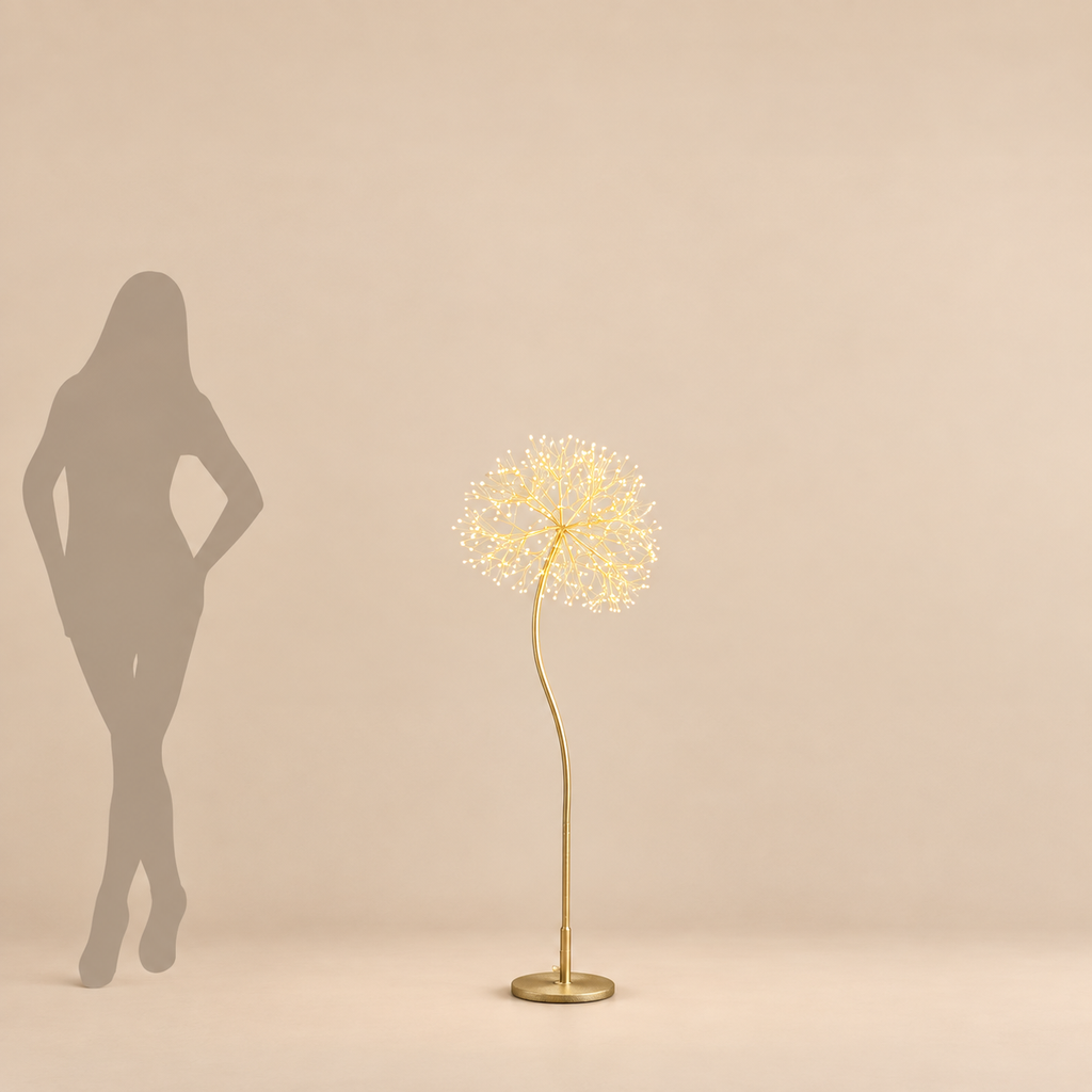Fiore Soffione Luminoso Oro EDG 384 MicroLED H 120 cm Ø 30 cm