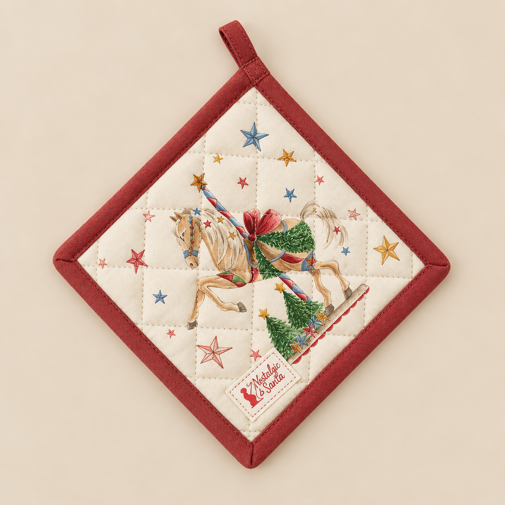 Presina Natalizia La Giostra di Amelie 18 x 18 cm Cavallo
