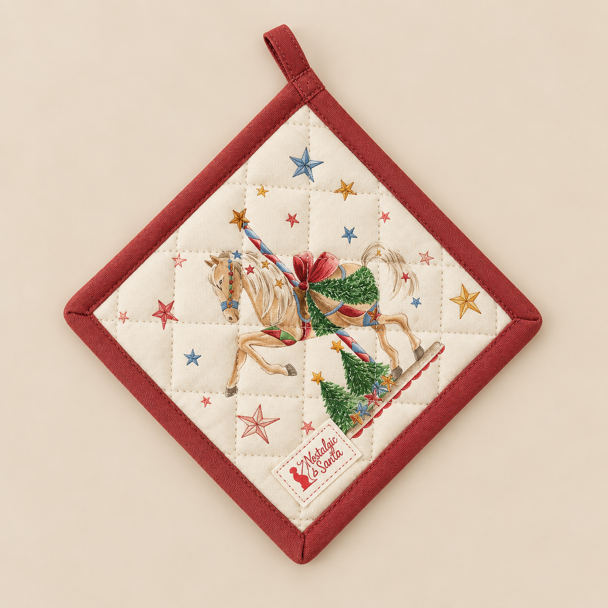 Presina Natalizia La Giostra di Amelie 18 x 18 cm Cavallo